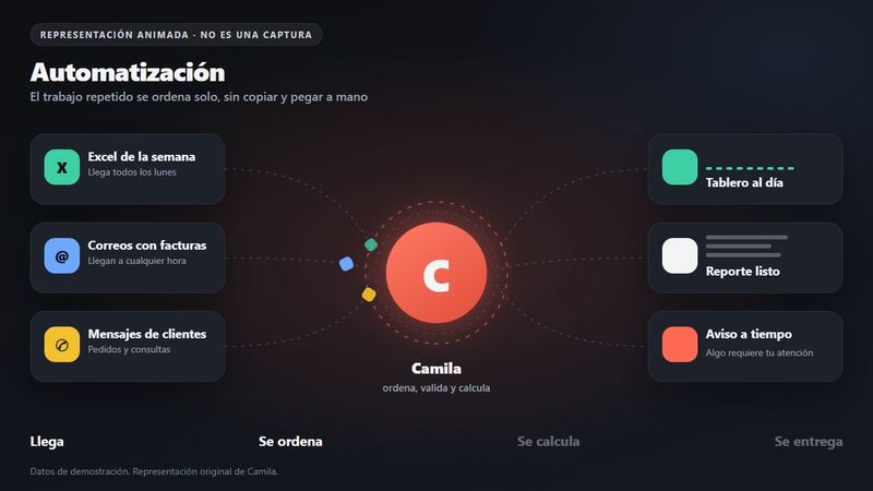 Automatización: Camila ordena