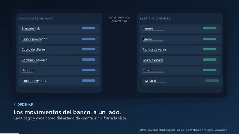 Conciliación: los movimientos del banco, a un lado