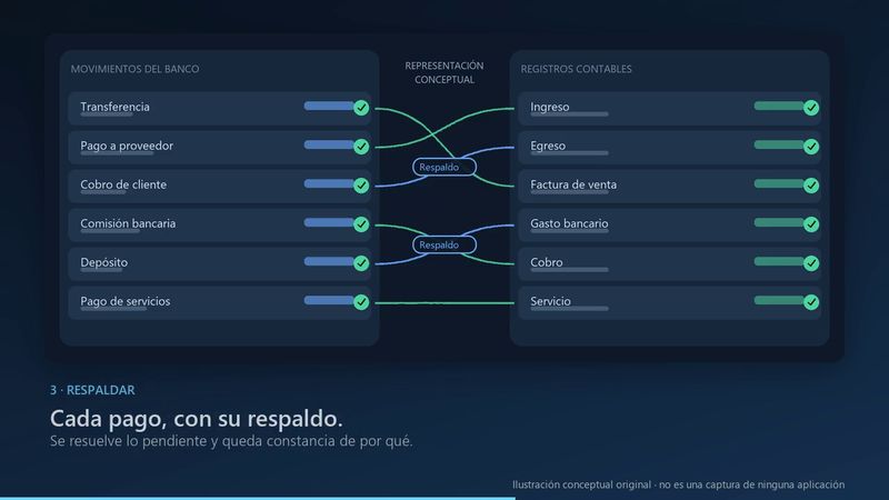 Conciliación: cada pago, con su respaldo