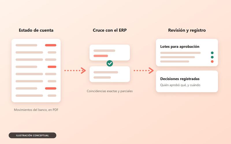 Ilustración: del estado de cuenta a las decisiones registradas