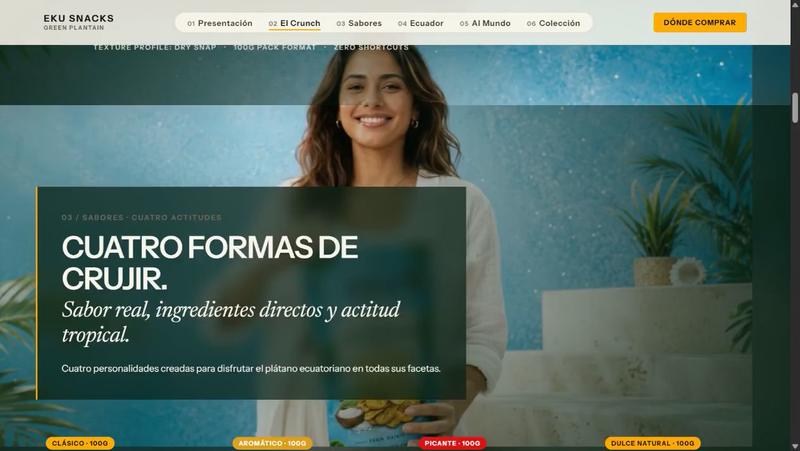 Web con experiencia de scroll