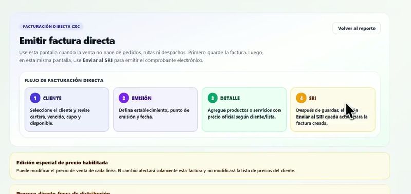 Facturación electrónica con control de cartera