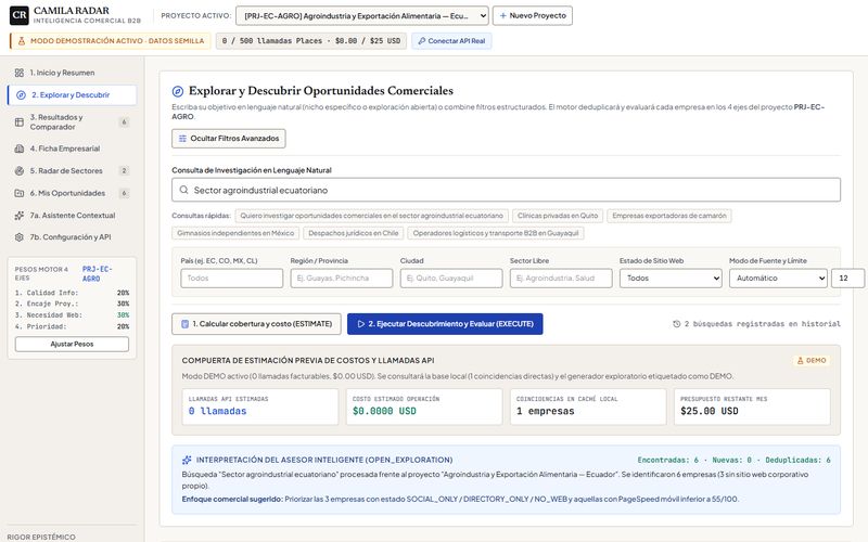 Radar de Clientes: explorar y descubrir oportunidades